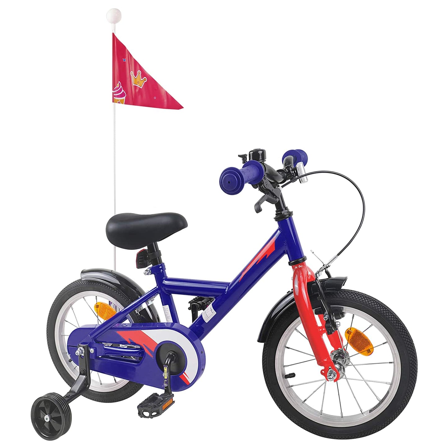 Børnecykel 14 tommer anbefalet til 3-5 år gammel Mørk blå