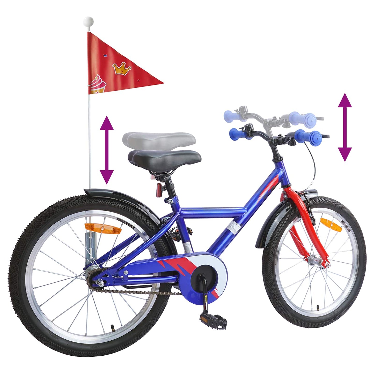 Børnecykel 20 tommer til børn i alderen 6-11 år Mørk blå