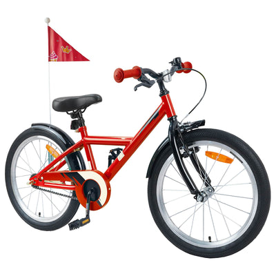 Børnecykel 18 tommer til 5-7 år gammel Rød