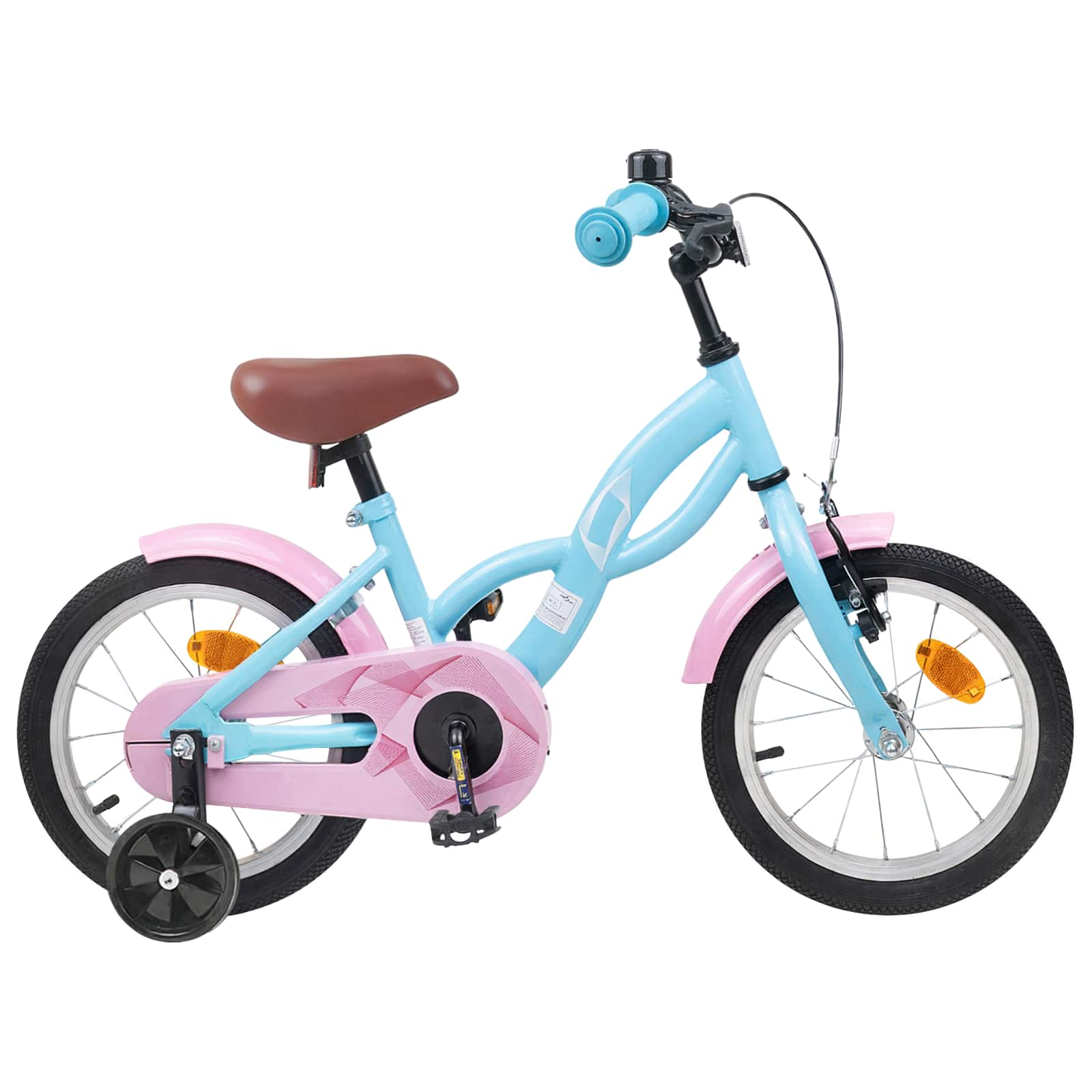 Børnecykel 14 tommer anbefalet til 3-5 år gammel Lyseblå billede