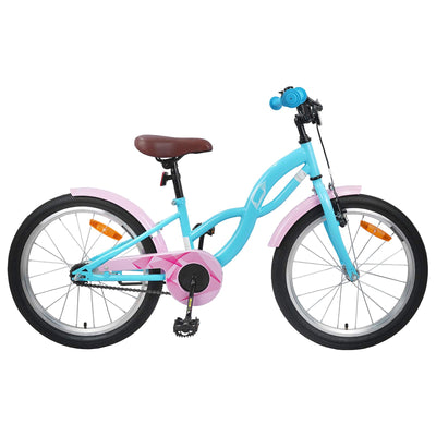 Børnecykel 18 tommer til 5-7 år gammel Lyseblå