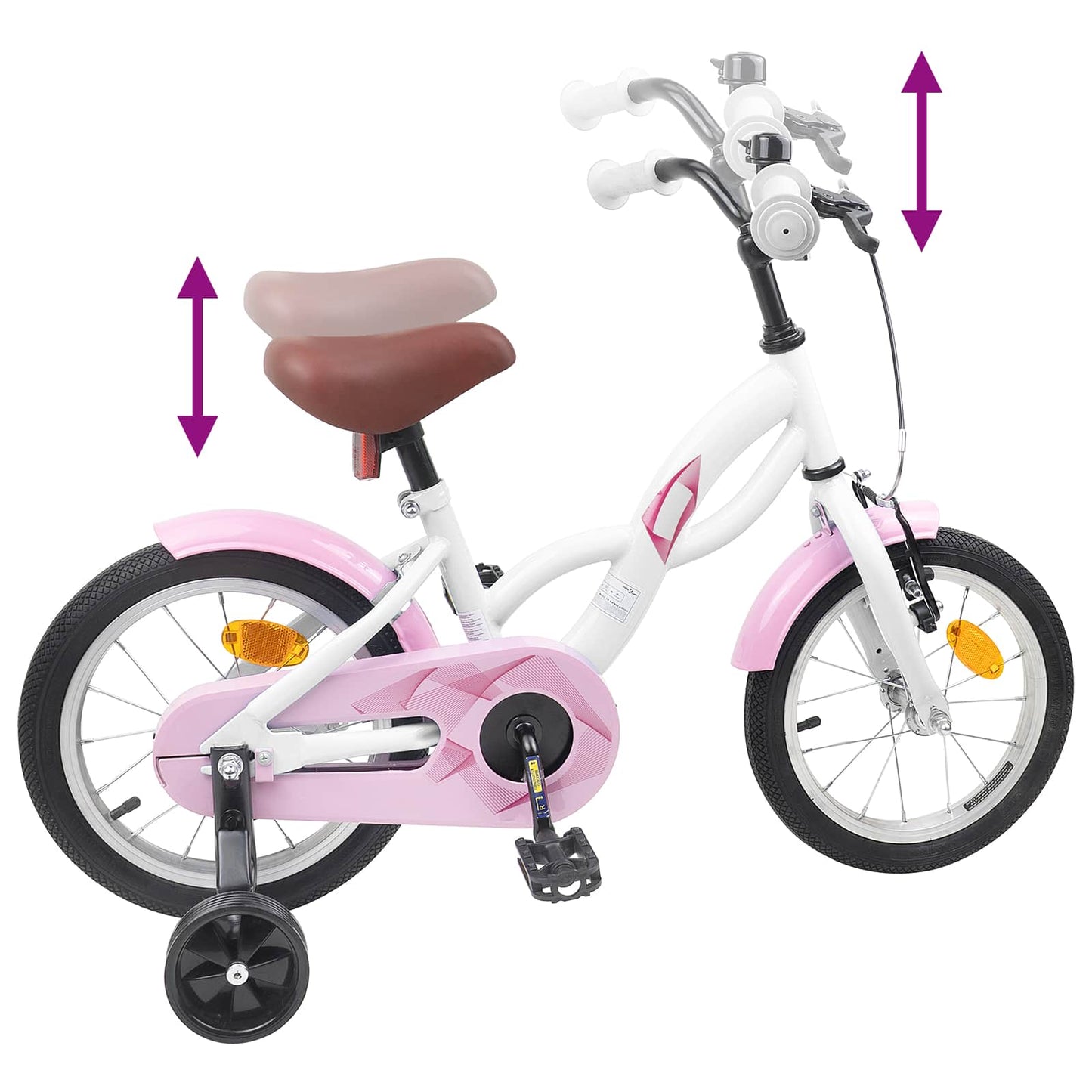 Børnecykel 12 tommer til 2-4 år gamle Hvid