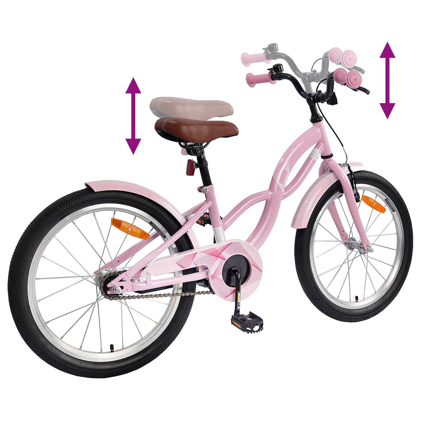Børnecykel 20 tommer til børn i alderen 6-11 år Lys pink