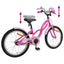 Børnecykel 18 tommer til 5-7 år gammel Mørk pink