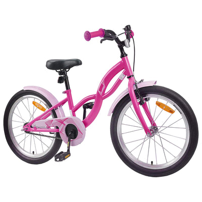 Børnecykel 20 tommer til børn i alderen 6-11 år Mørk pink