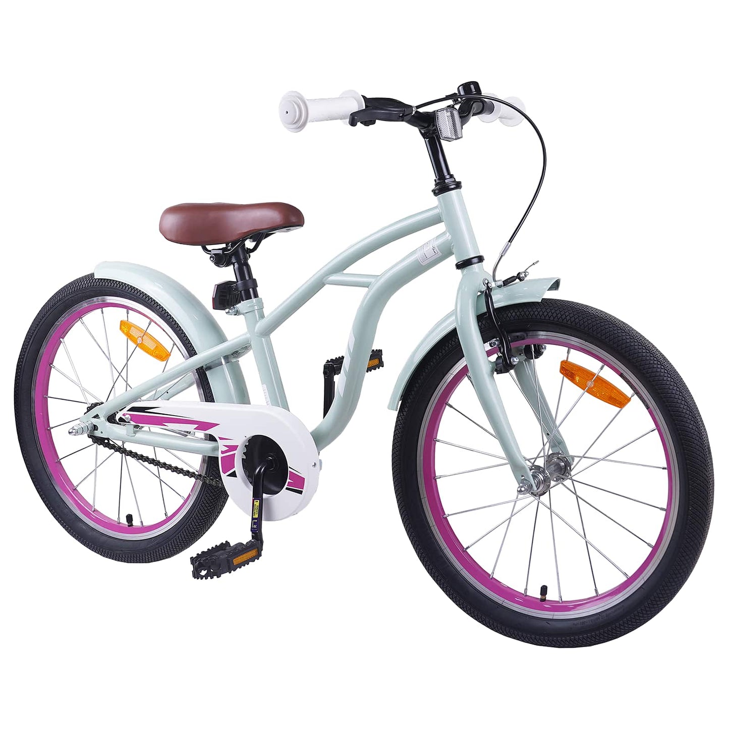 Børnecykel 18 tommer til 5-7 år gammel Lys grøn