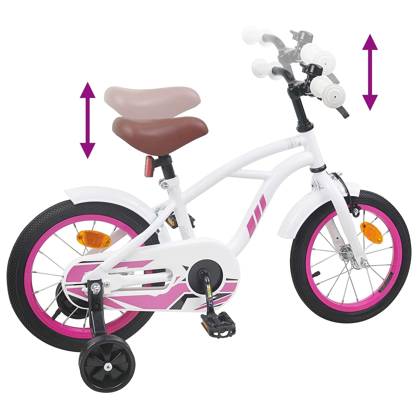 Børnecykel 12 tommer til 2-4 år gamle Hvid