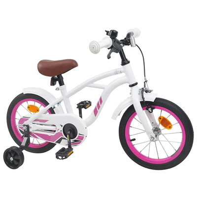 Børnecykel 14 tommer anbefalet til 3-5 år gammel Hvid