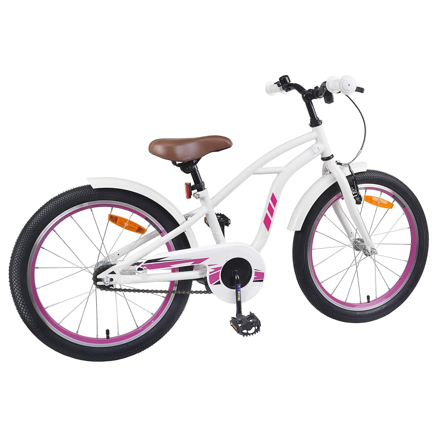 Børnecykel 18 tommer til 5-7 år gammel Hvid