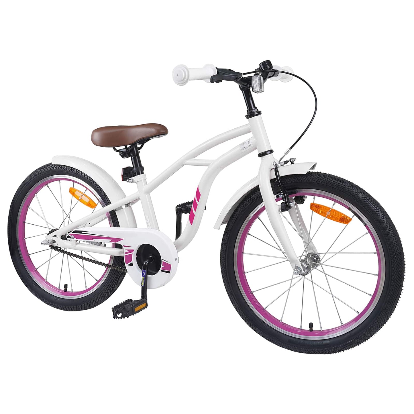 Børnecykel 20 tommer til børn i alderen 6-11 år Hvid