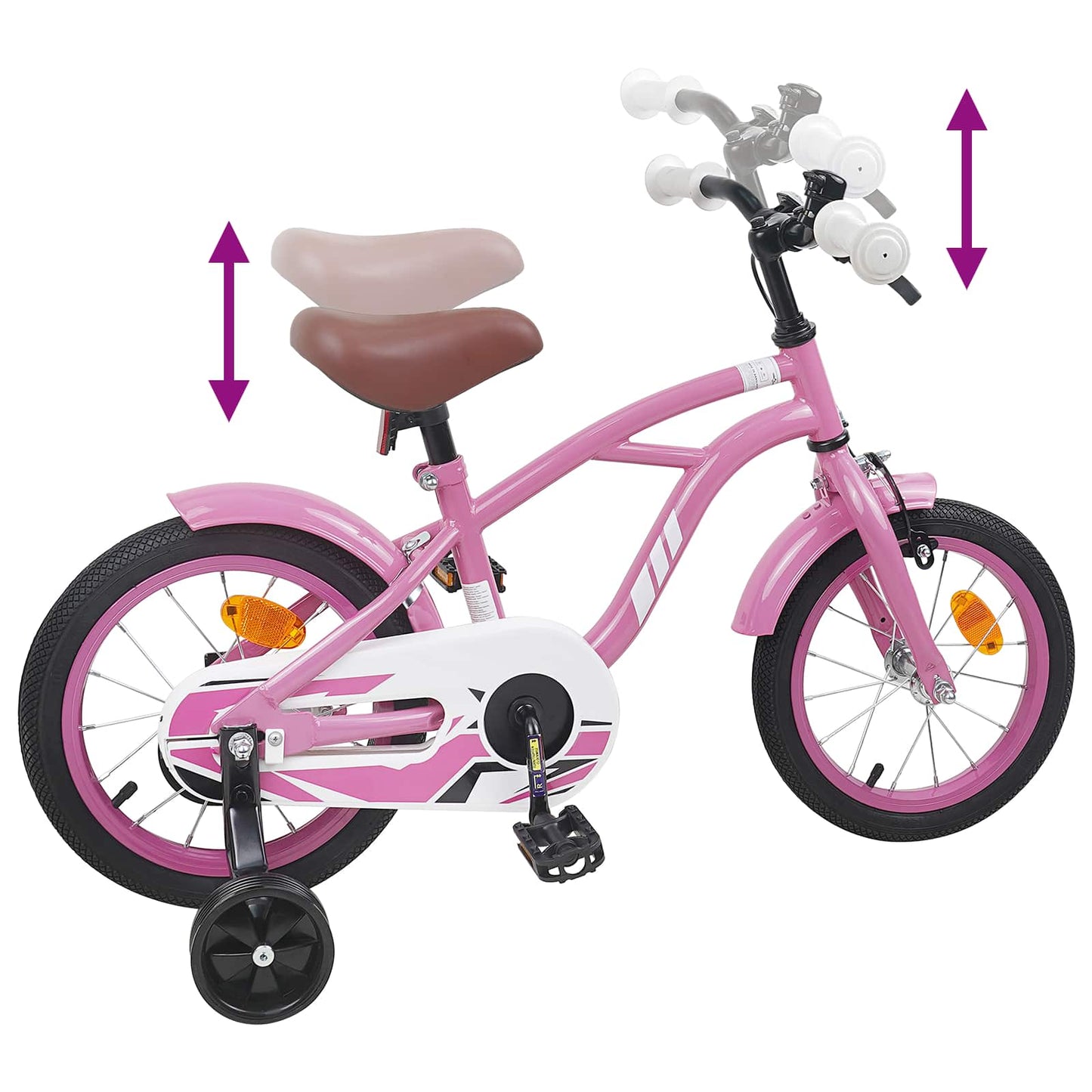 Børnecykel 16 tommer til 4-6 år gamle Lys pink