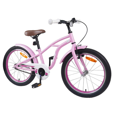 Børnecykel 18 tommer til 5-7 år gammel Lys pink