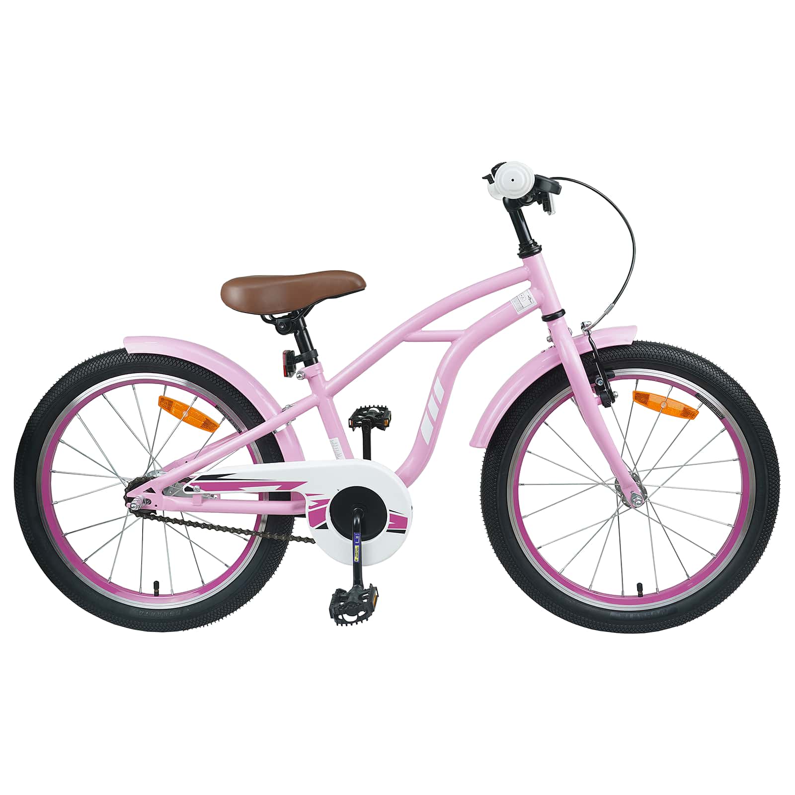 Børnecykel 18 tommer til 5-7 år gammel Lys pink billede