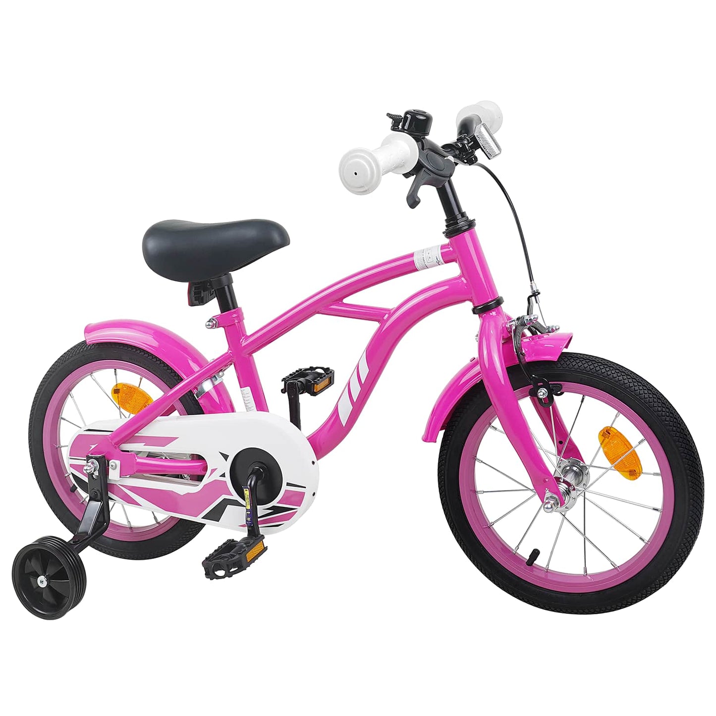 Børnecykel 14 tommer anbefalet til 3-5 år gammel Mørk pink