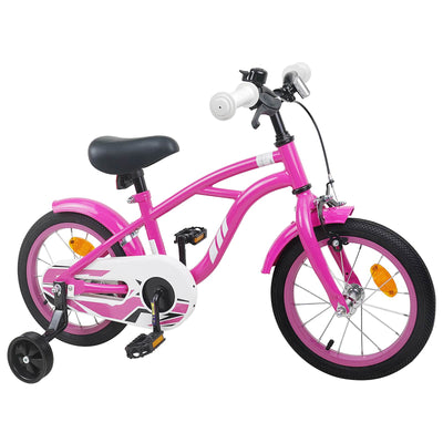 Børnecykel 14 tommer anbefalet til 3-5 år gammel Mørk pink