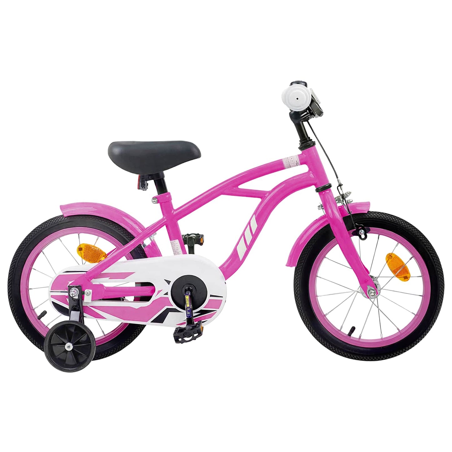 Børnecykel 14 tommer anbefalet til 3-5 år gammel Mørk pink