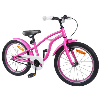 Børnecykel 20 tommer til børn i alderen 6-11 år Mørk pink