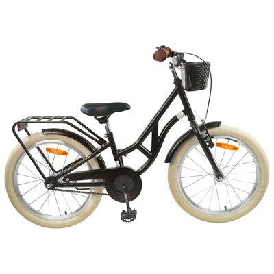 Børnecykel 20 tommer til børn i alderen 6-11 år Sort