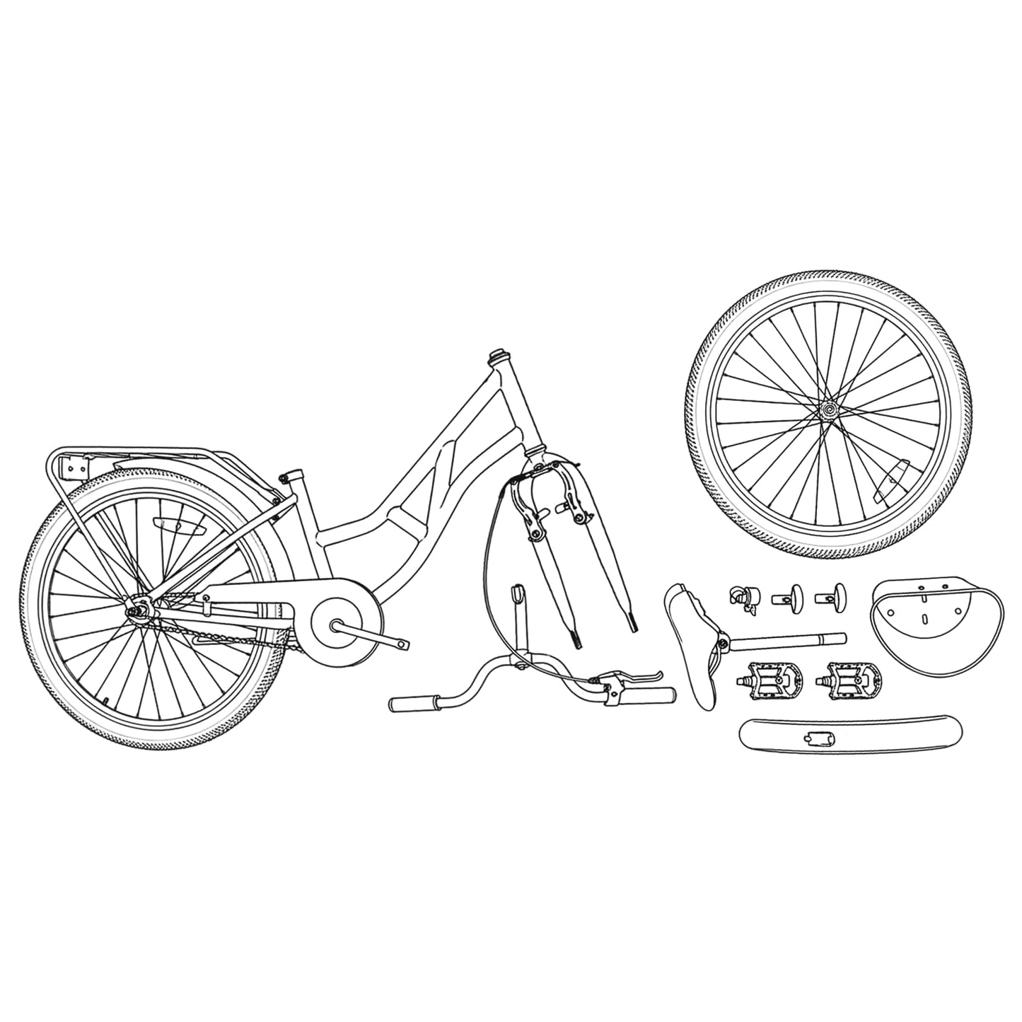 Børnecykel 20 tommer 6-11 Hvid