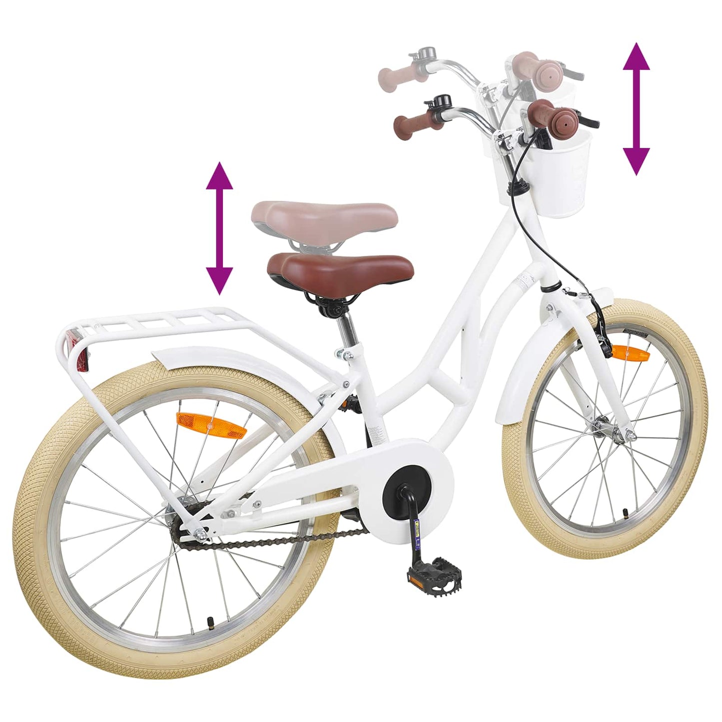 Børnecykel 24 tommer til 8-12 år Hvid