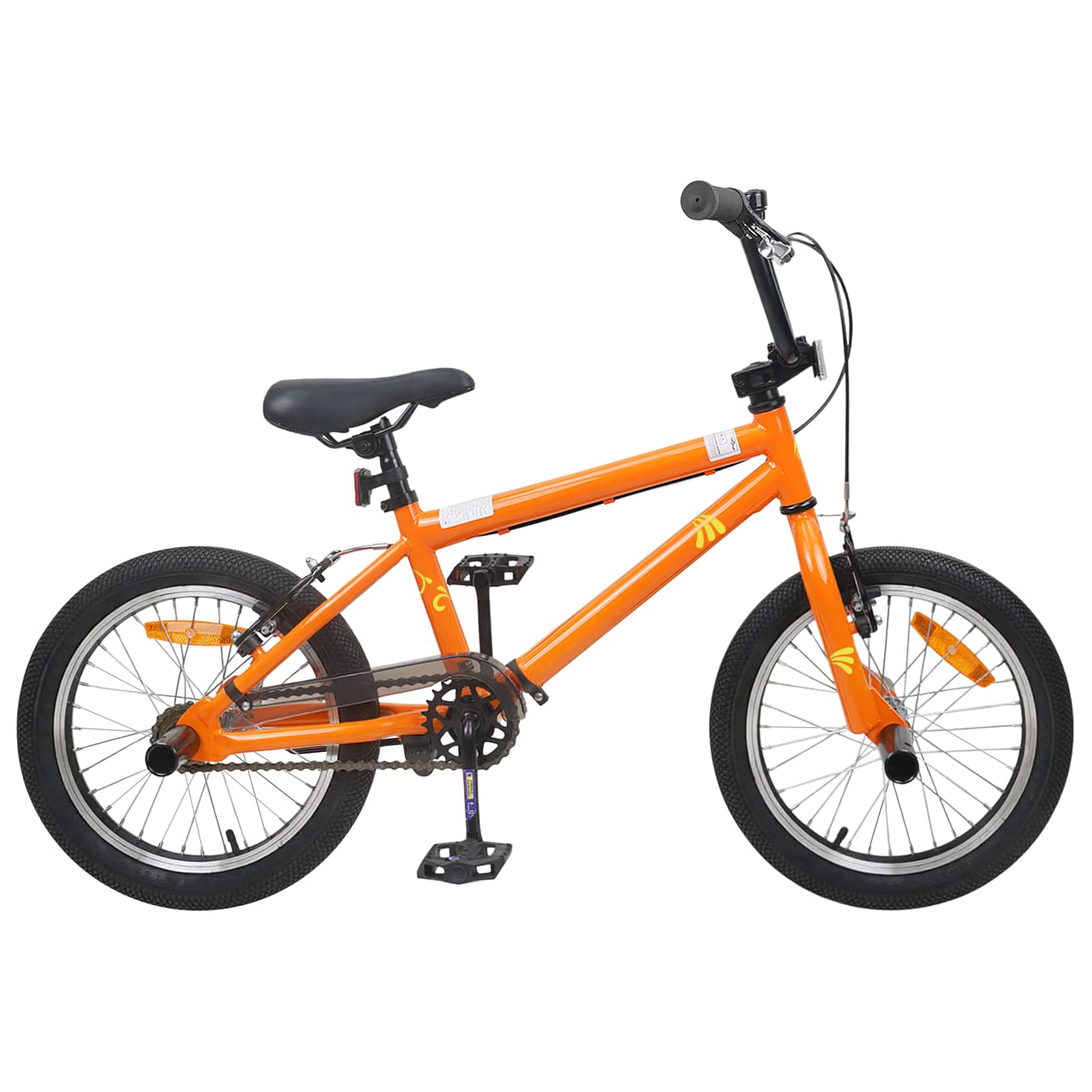 BMX cykel 20 tommer - justerbar børnecykel til +9 år, orange