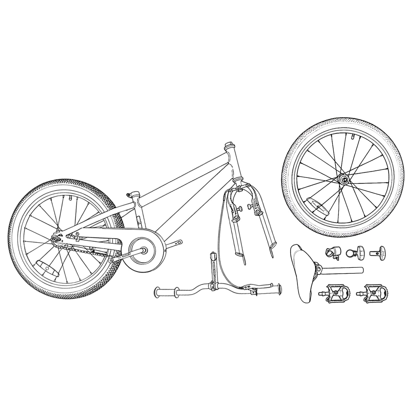 BMX Cykel 16 tommer til 5-8 år gamle Grøn
