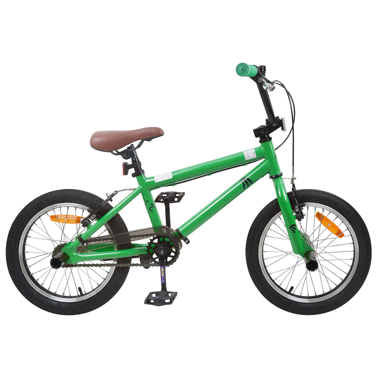 BMX cykel 16" til børn 5-8 år - grøn, justerbar