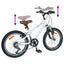 Mountainbike 20 tommer 6-hastighed til 5-8 år gamle Hvid