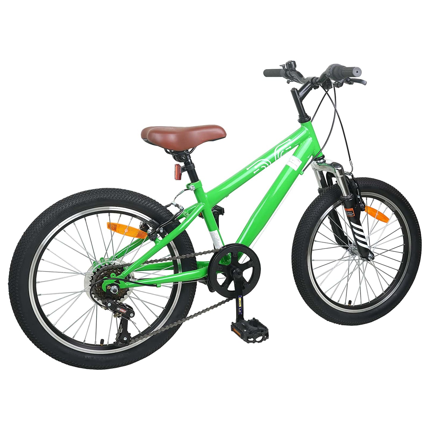 Mountainbike 20 tommer 6-hastighed til 5-8 år gamle Grøn