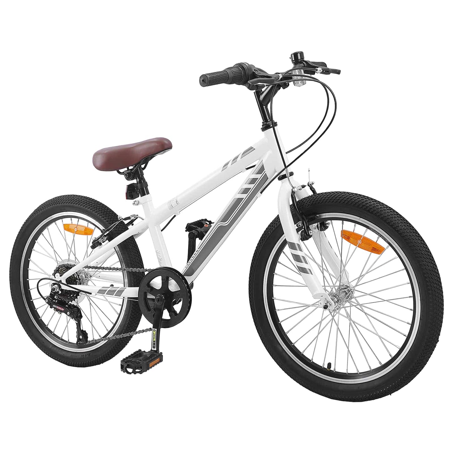 Mountainbike 20 tommer 6-Speed til 5-8 år gamle Hvid
