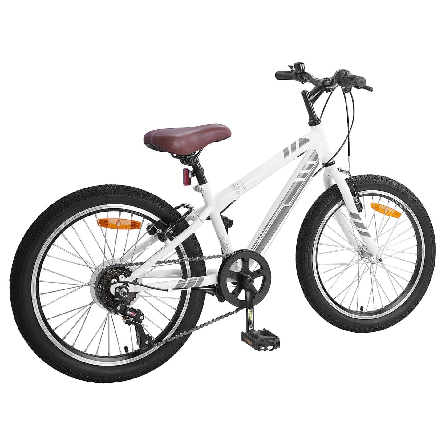 Mountainbike 20 tommer 6-Speed til 5-8 år gamle Hvid