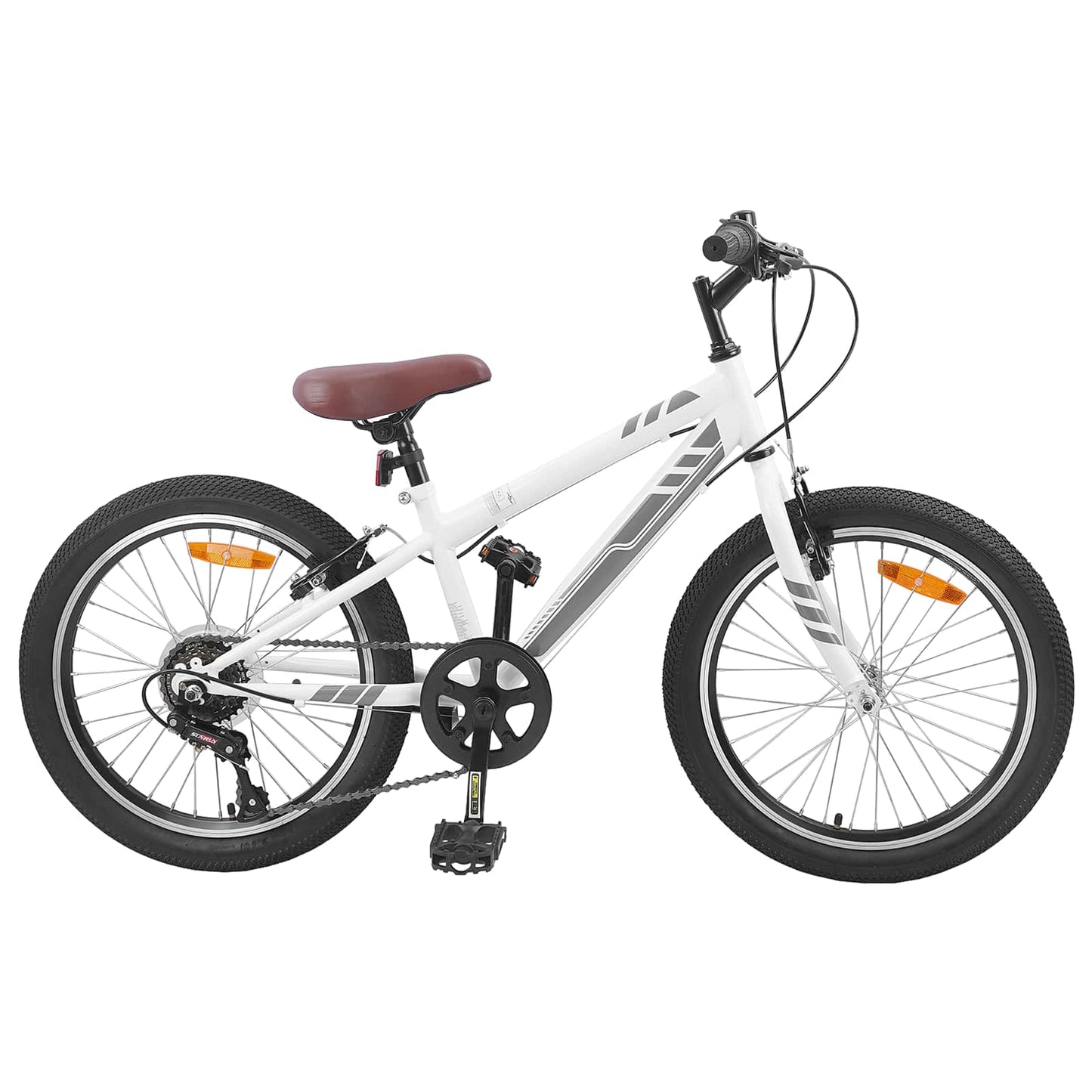 Mountainbike 20 tommer 6-Speed til 5-8 år gamle Hvid