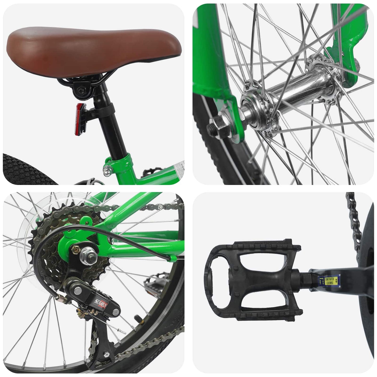 Mountainbike 24 tommer 6-Speed til 8-12 år Grøn