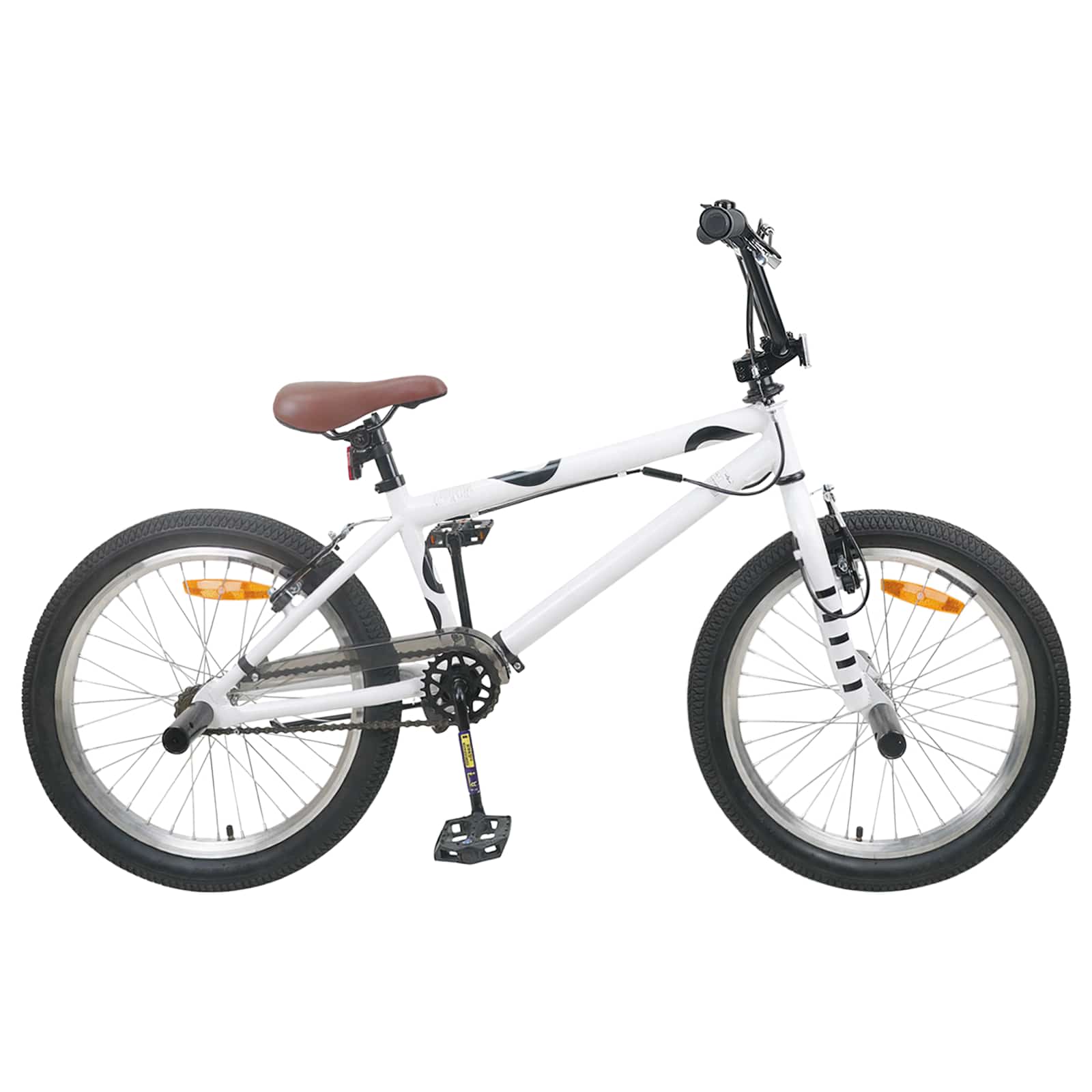 BMX cykel 20" - hvid, justerbart styr og sadel (fra 9 år)