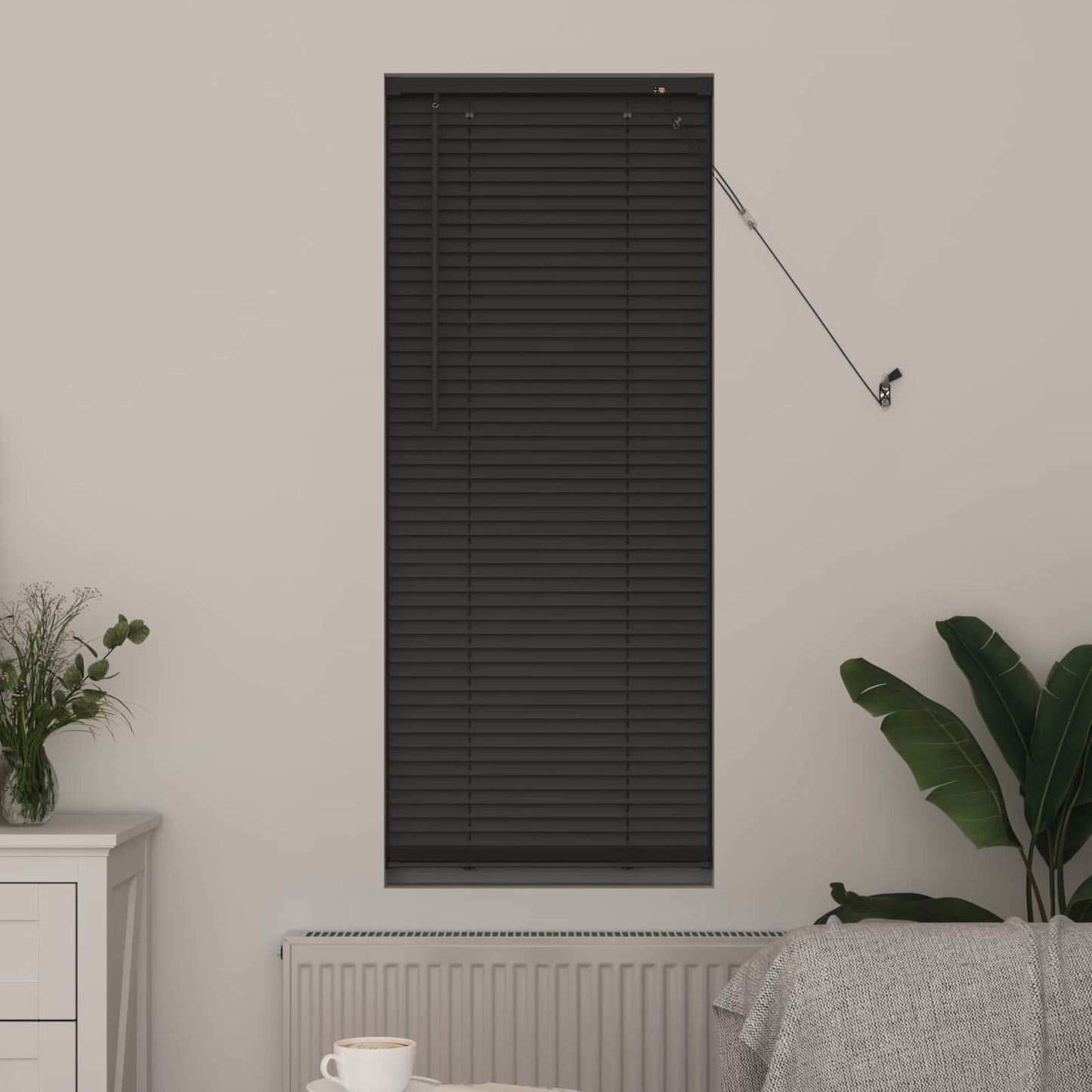 Persienner Sølvgrå 150 x 50 cm 25 mm PVC