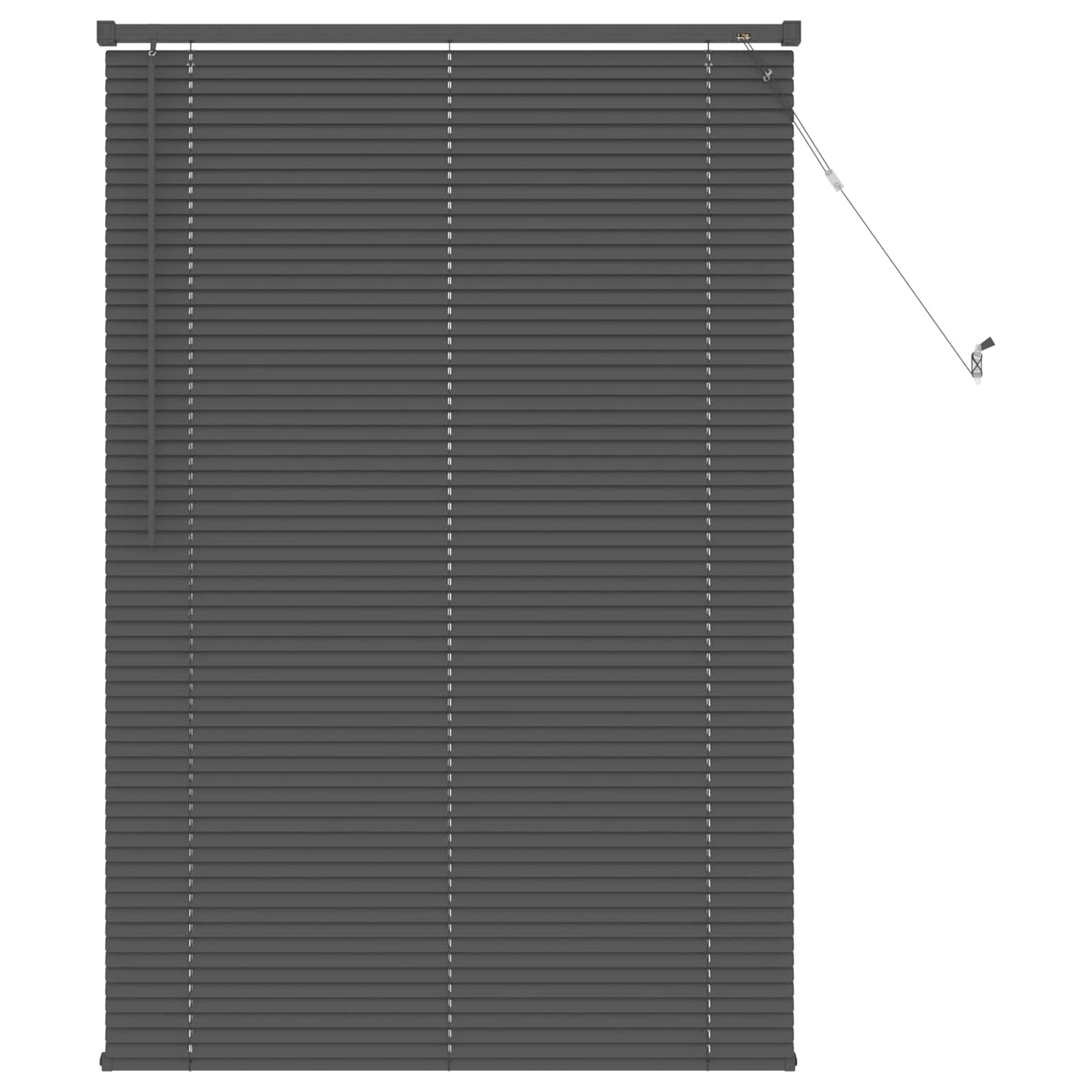 Persienner Sølvgrå 150 x 100 cm 25 mm PVC