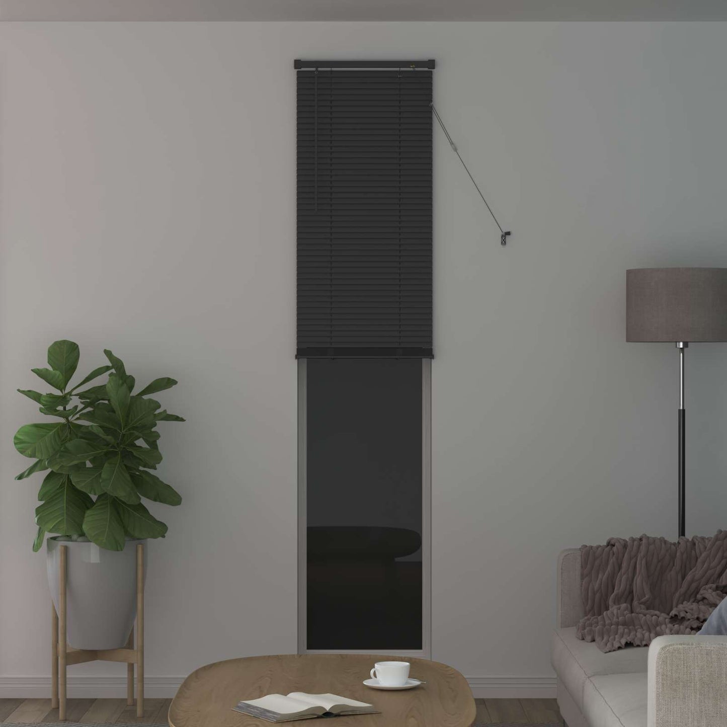 Persienner Sølvgrå 213 x 40 cm 25 mm PVC