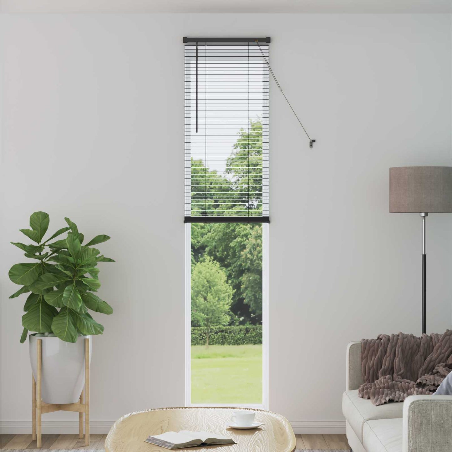 Persienner Sølvgrå 213 x 50 cm 25 mm PVC