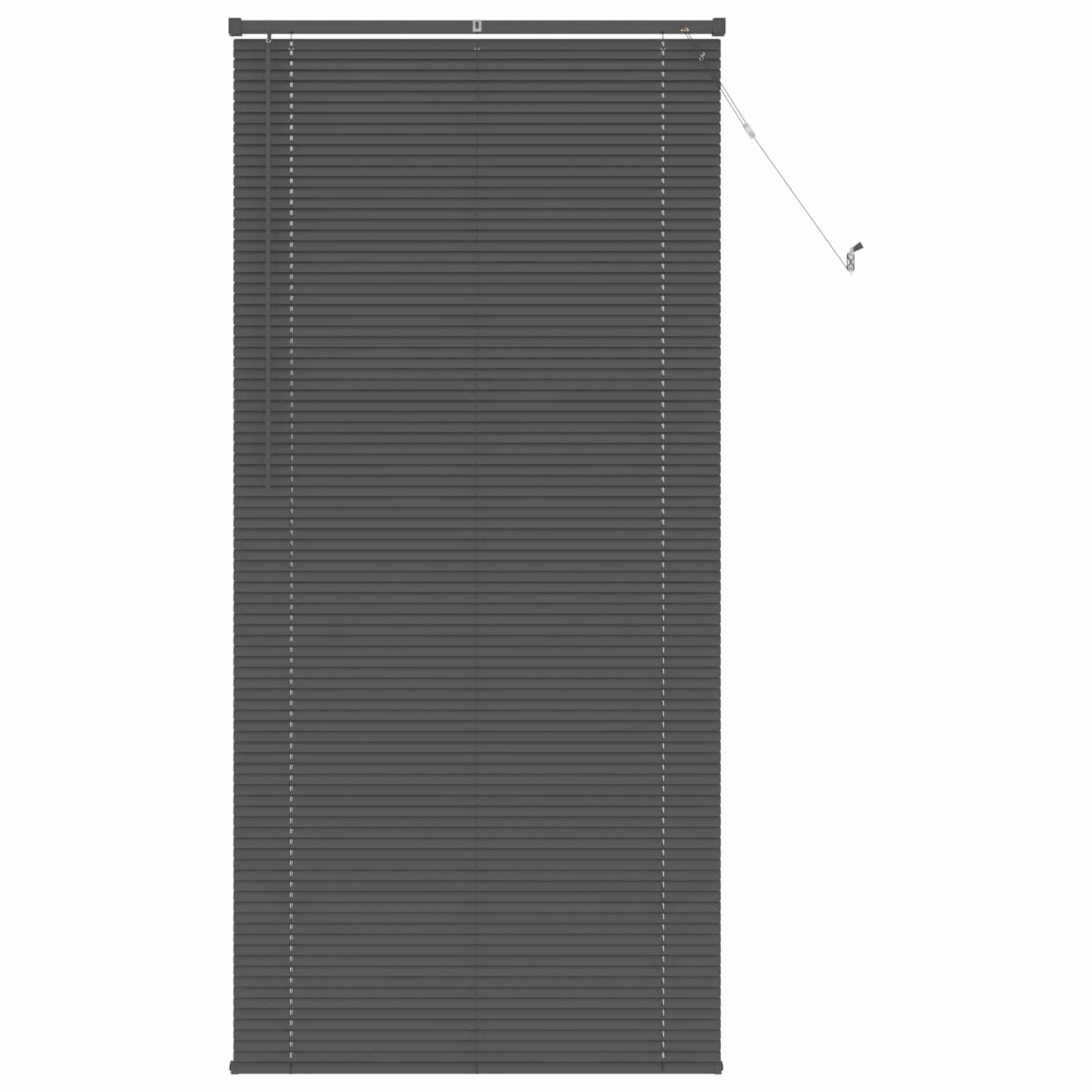 Persienner Sølvgrå 213 x 90 cm 25 mm PVC