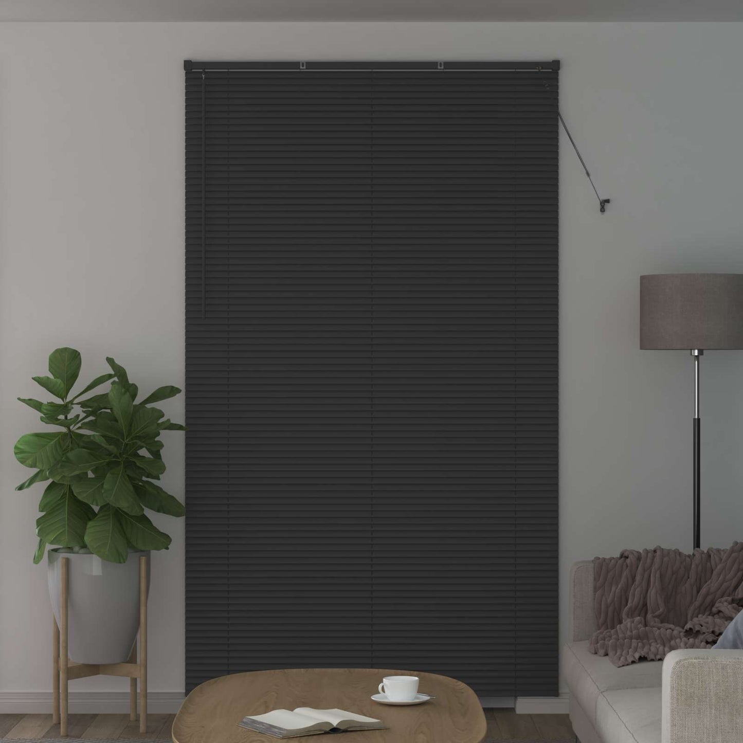 Persienner Sølvgrå 213 x 130 cm 25 mm PVC