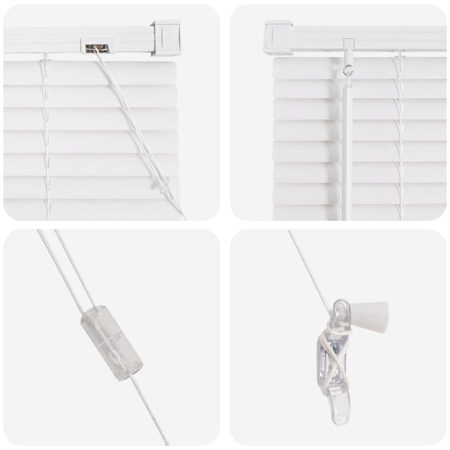 Persienner Hvid 213 x 80 cm 25 mm PVC