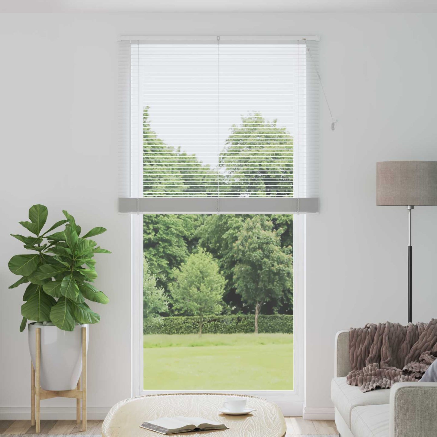 Persienner Hvid 213 x 110 cm 25 mm PVC