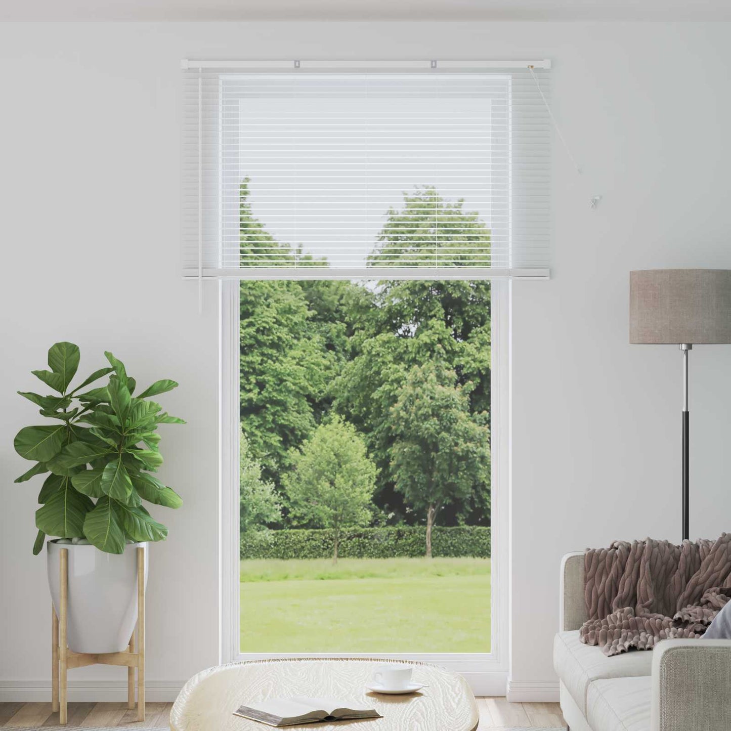 Persienner Hvid 213 x 130 cm 25 mm PVC