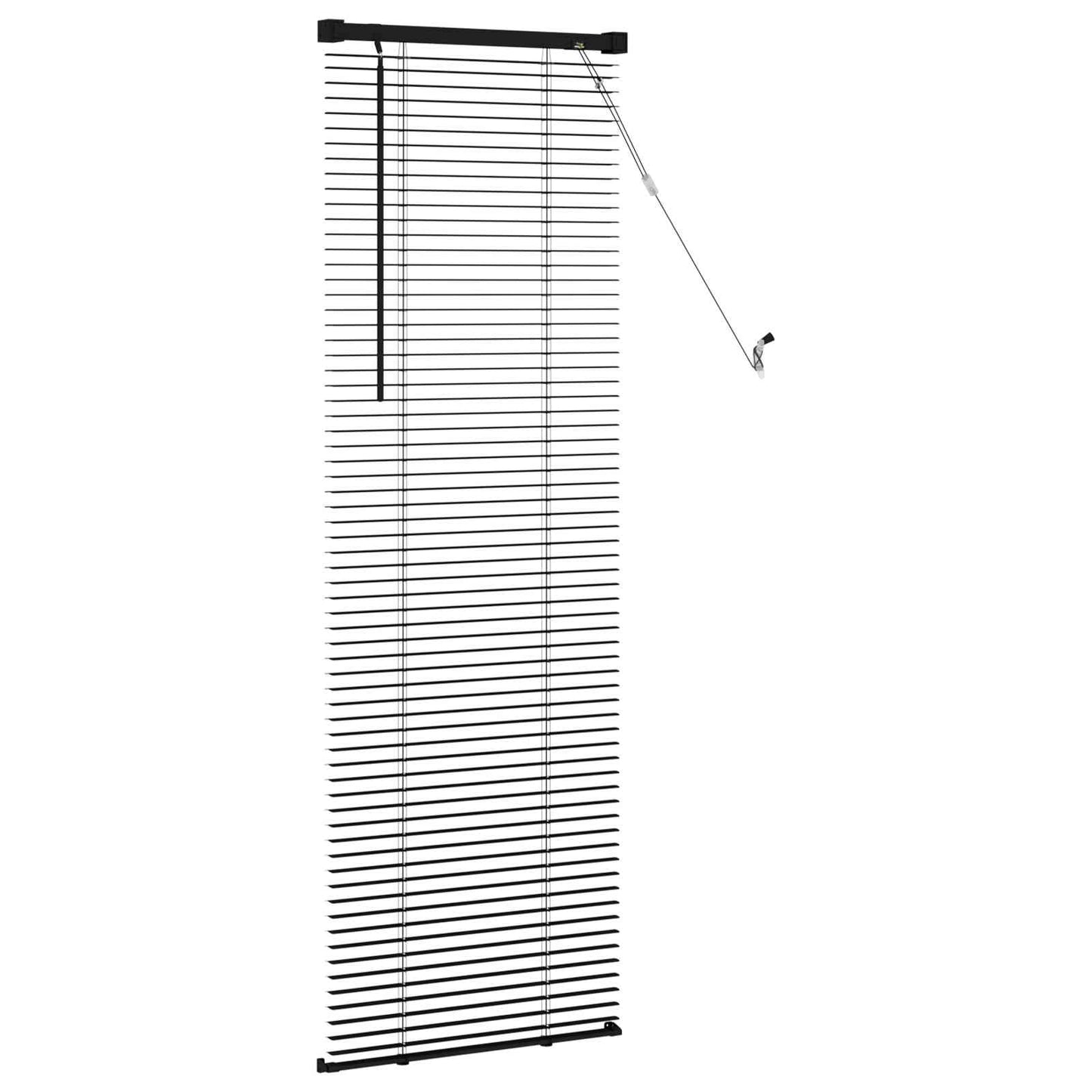 Persienner Sort 150 x 60 cm 25 mm PVC