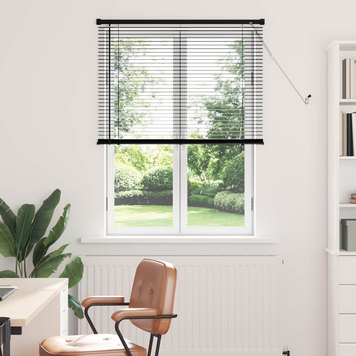 Persienner Sort 150 x 90 cm 25 mm PVC