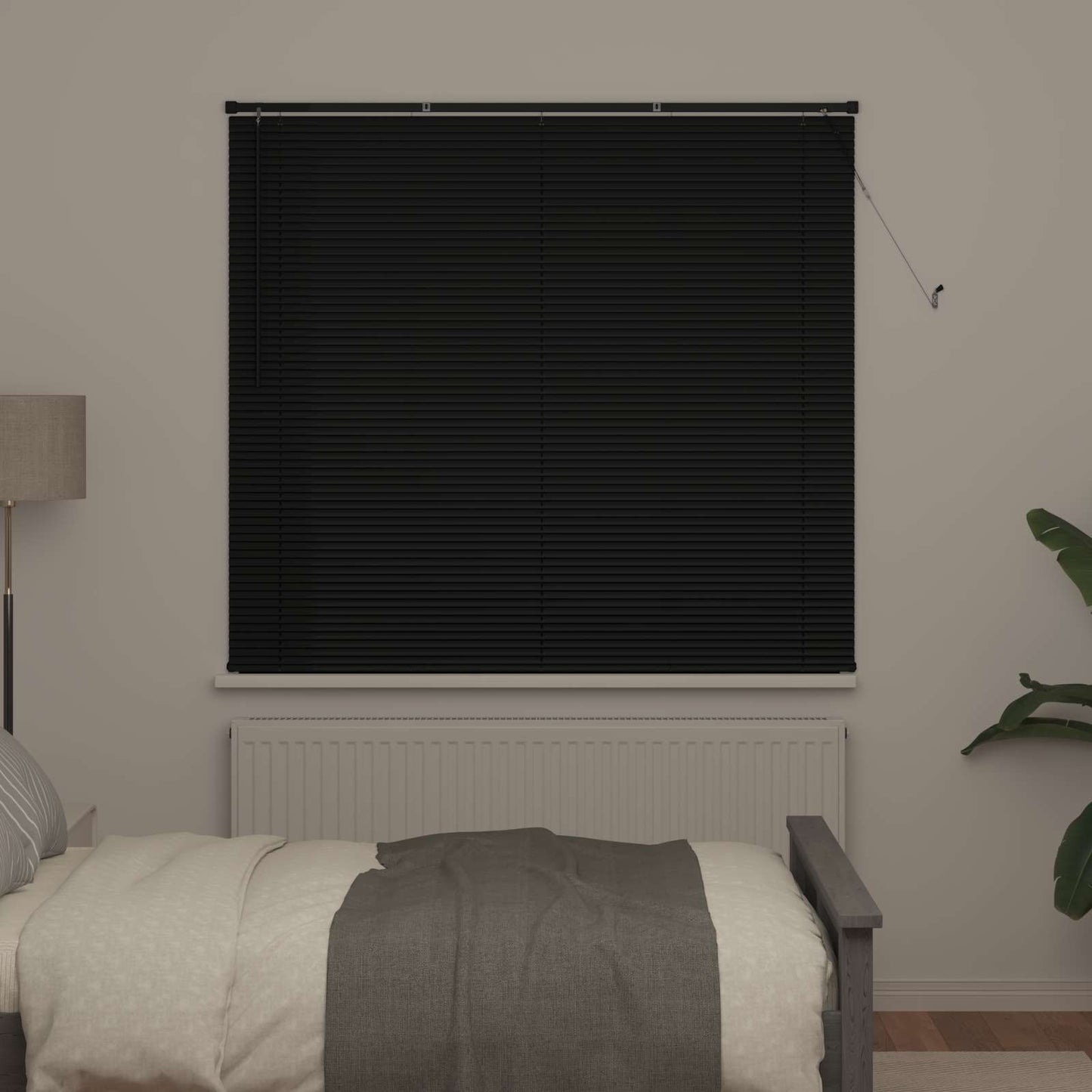 Persienner Sort 150 x 130 cm 25 mm PVC