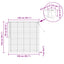 Persienner Sort 150 x 150 cm 25 mm PVC