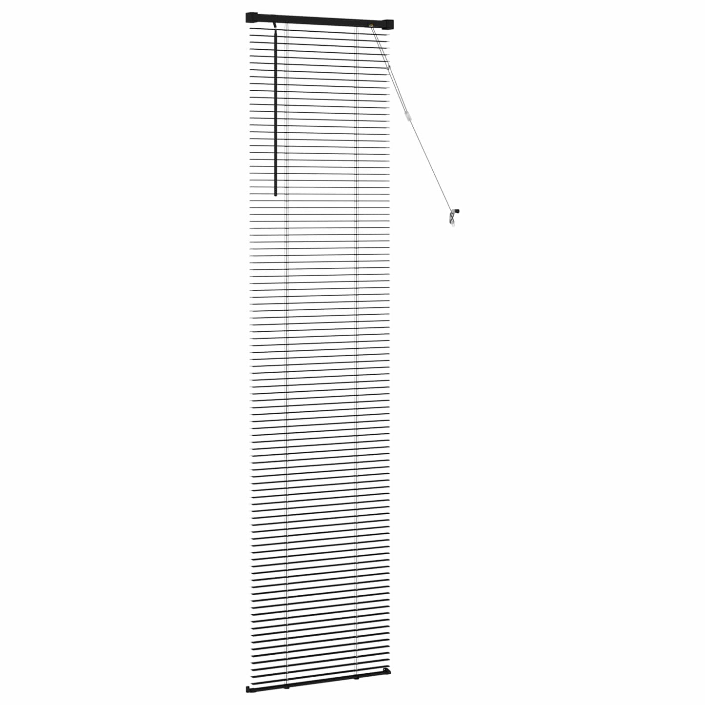Persienner Sort 213 x 60 cm 25 mm PVC