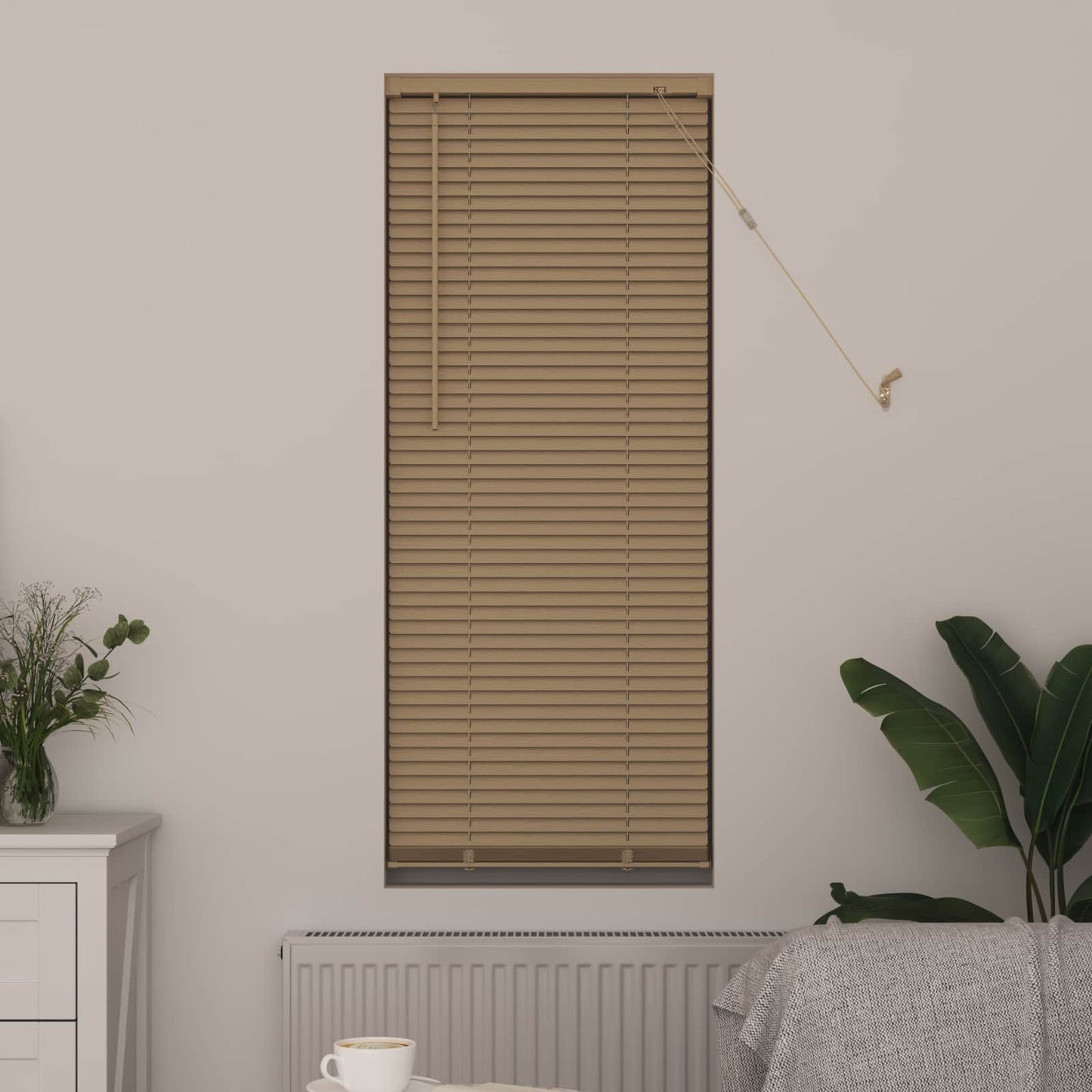 Persienner Lys Brun med Mønster 150 x 40 cm 25 mm PVC