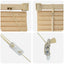 Persienner Lys Brun med Mønster 150 x 100 cm 25 mm PVC